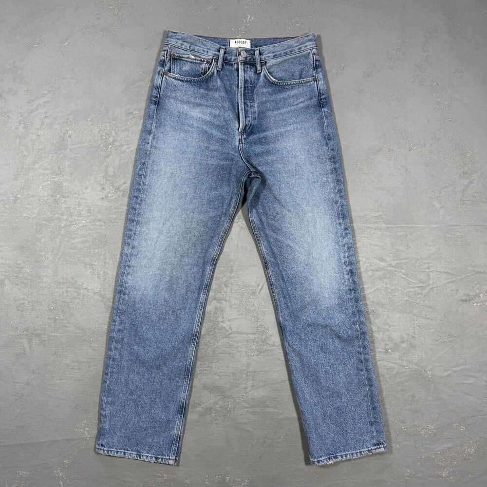 AGOLDE 90s Jeans in Stonewashed Blue Denim Women's 26